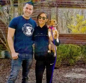 Minka Kelly, actress and Pack Leader Dogs client.